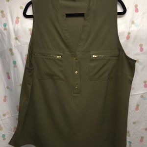 Olive green top